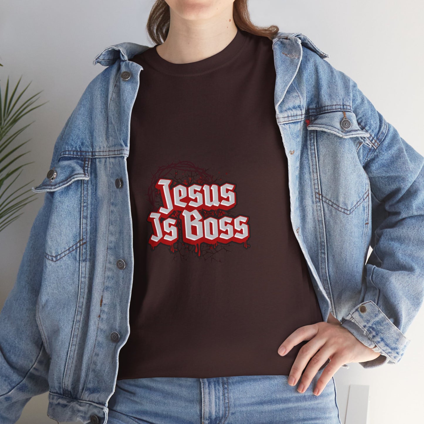 Jesus Is Boss Unisex Heavy Cotton Tee