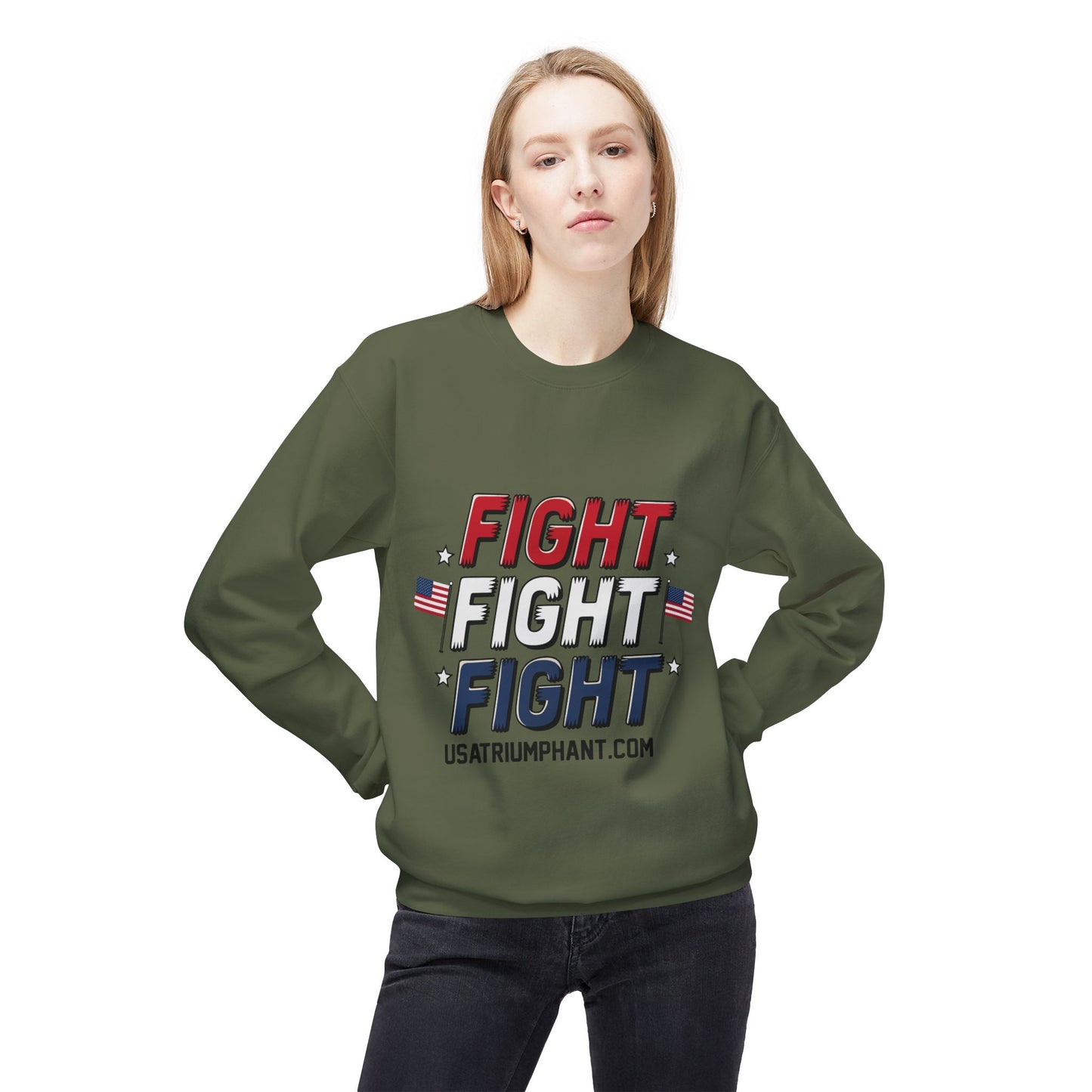 FIGHT FIGHT FIGHT Support Trump Unisex Sweatshirt